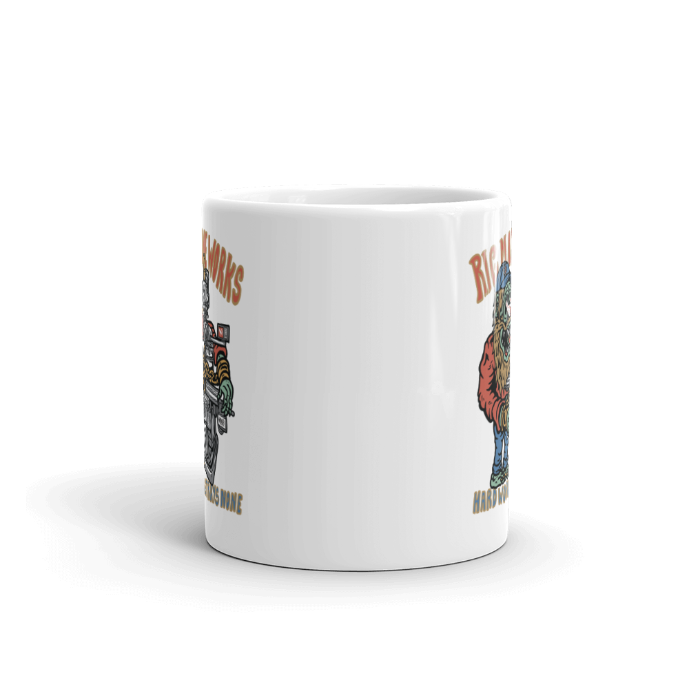 RMW HARD WORK, White glossy mug