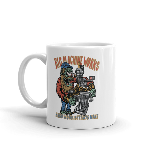 RMW HARD WORK, White glossy mug