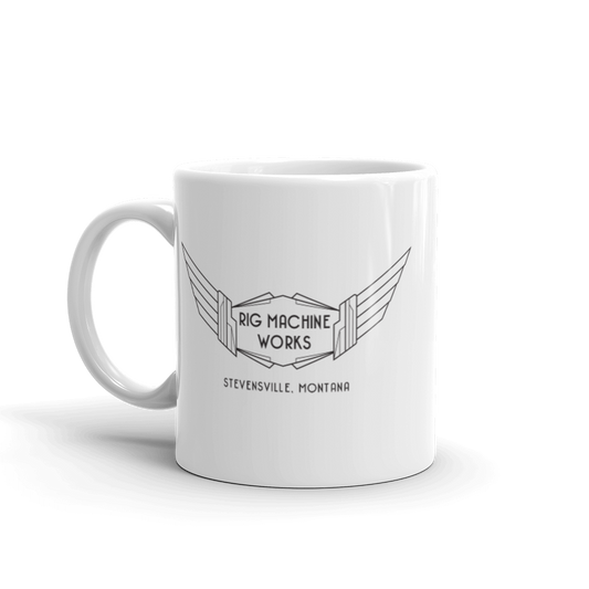 RMW DECO WINGS, White glossy mug