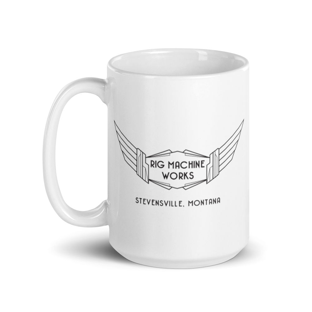 RMW DECO WINGS, White glossy mug