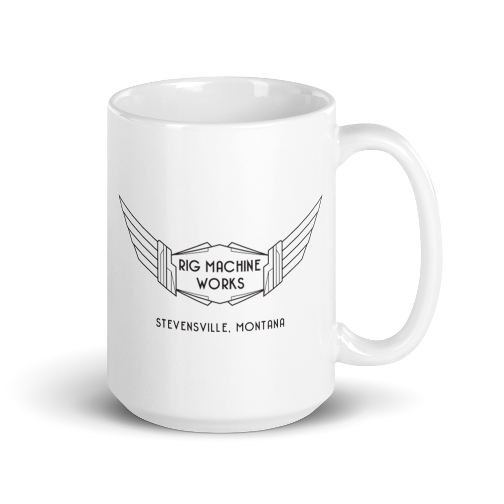 RMW DECO WINGS, White glossy mug